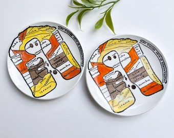 One Piero Fornasetti Hand Painted Ancient Map Coasters