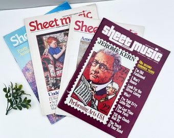 1986 Sheet Music Magazines - Easy Piano - Organ - Guitar