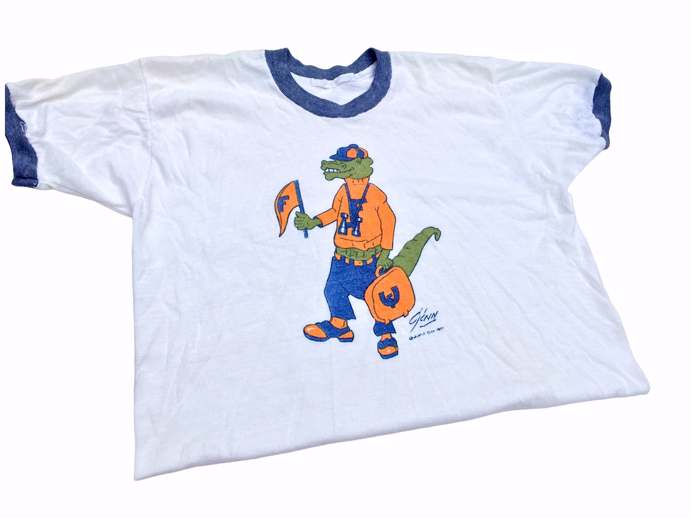 80s カナダ製 FLORIDA GATORS フットボール Tシャツ L 白 Shirts | Rare Vintage University Of Florida Gators Shirt