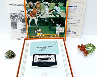 Computer Baseball Strategy 1982 game IN BOX - Apple ii & Atari 400 / 800