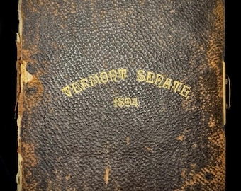 Rare 1894 Vermont Senate Signed Cabinet Card Photo Album 38 Portraits Autographs