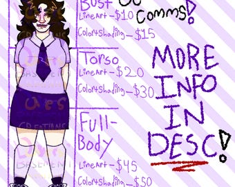 Custom OC Art Commissions | Digital Download