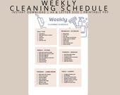 Weekly Cleaning Schedule Printable | Cleaning Checklist | Home Cleaning Planner | A4 & Letter Size | Instant Download PDF