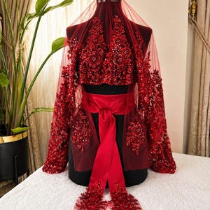 red islamic wedding dresses pictures Red Muslim Wedding Dress Satin A Line Bridal Dress Gown With Train