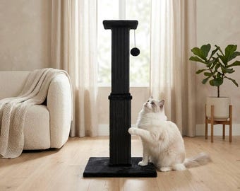 Rascador para gatos de 81 cm (32"), torre para gatos de varios niveles para gatos enérgicos, árbol para gatos resistente y fiable con juguetes colgantes para uso en interiores.