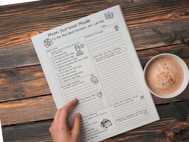 Self Care Planner Printable for Moms | Mom Survival Mode Tracker ...
