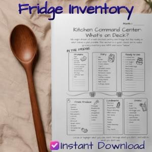 Kühlschrankinventur für Mütter | Food Tracker & Organisation | Die Anleitung enthält: