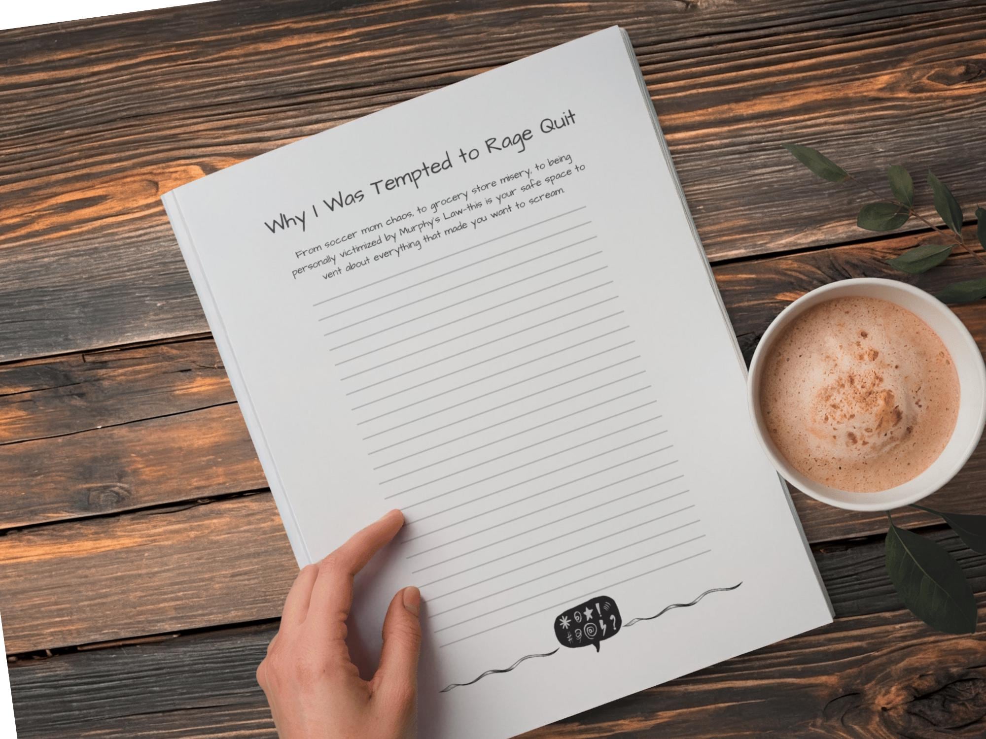 Printable Rage Journal Printable Journal Page for Moms | Rage Quit Rant Page | Stress Relief ...