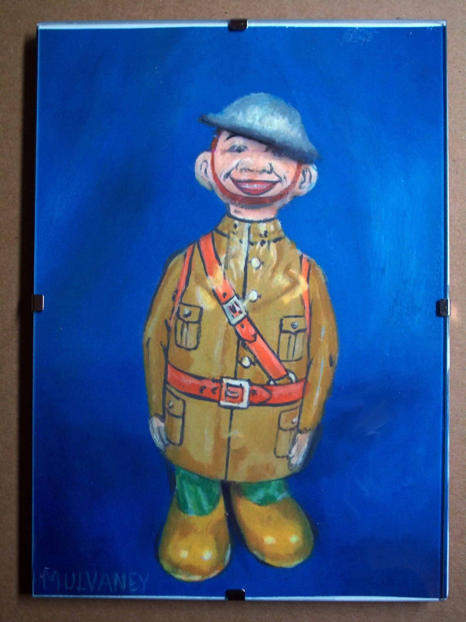 Happy Tin Soldier WWI Original Oil Painting Tin Toy Retro Etsy