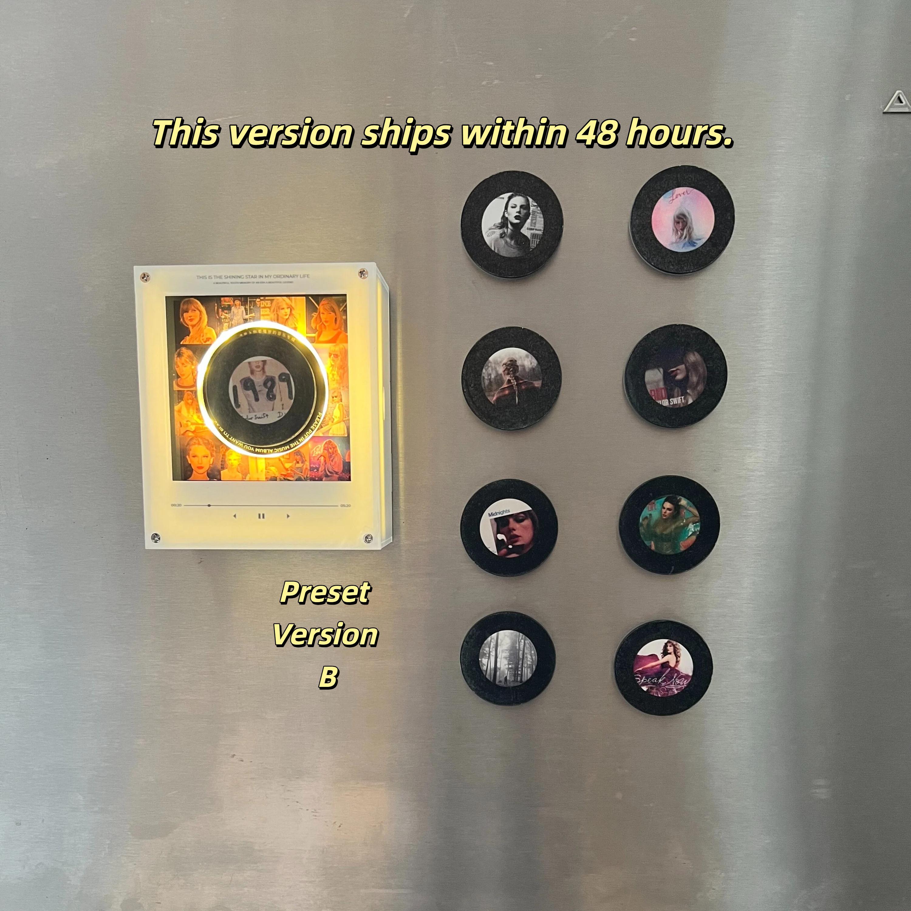 Personalized NFC Music Fridge Magnet, Custom Photo Record Player