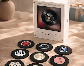 Custom Photo NFC Music Fridge Magnet - Retro Vinyl with Light & Motion - Mother's Day Gift, Anniversary, Concert Memory, Idol Fan Keepsake