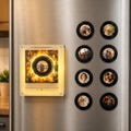 Personalized NFC Music Fridge Magnet, Custom Photo Record Player, Rotating Music Box (Adjustable Volume)