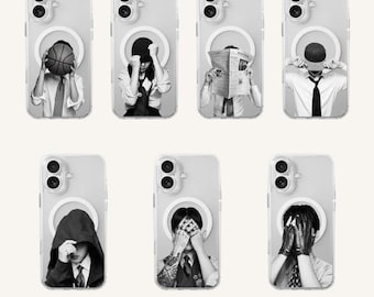 Kpop Idol Clear MagSafe Phone Case, Black and White Photo iPhone Cover, Aesthetic Korean Pop Inspired Case, Gift for Fans