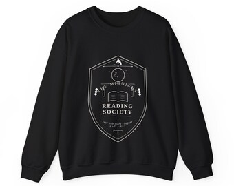 Midnight Reading Society Sweatshirt, Dark Academia Buchliebhaber Bekleidung