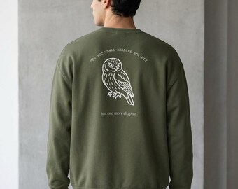 Nocturnal Readers Society Sweatshirt, Dark Academia Bookish Rundhalsausschnitt, Vintage BookTok Pullover