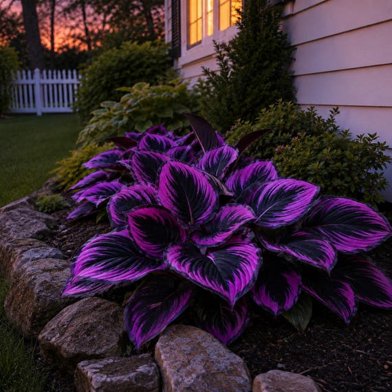 Rare Black Purple Hosta Seeds – 100 Seeds, Shade-Tolerant Perennial Foliage Plant