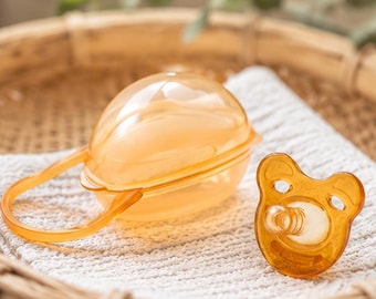Natural Rubber Baby Pacifier | BPA Free Soft Soother | Newborn Orthodontic Pacifier | Safe & Gentle Teething Pacifier | Baby Shower Gift
