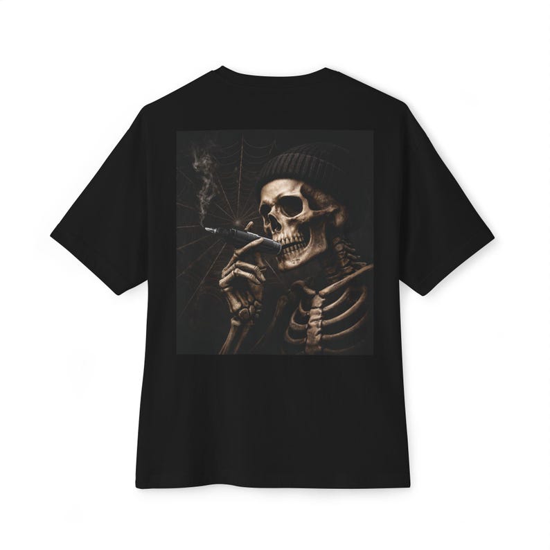 Smoking Skull Skeleton Tee