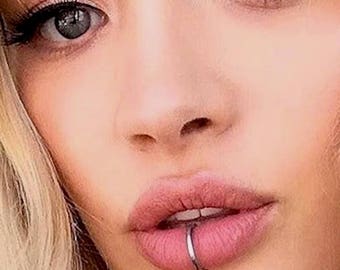 Silver  Fake Lip Ring-Body Jewelry-Lip Ring- Fake Lip Ring-Fake Piercing-Lip Jewelry-Jewelry-Fake Lip Piercing-Gold Lip Ring-Lip Piercing-