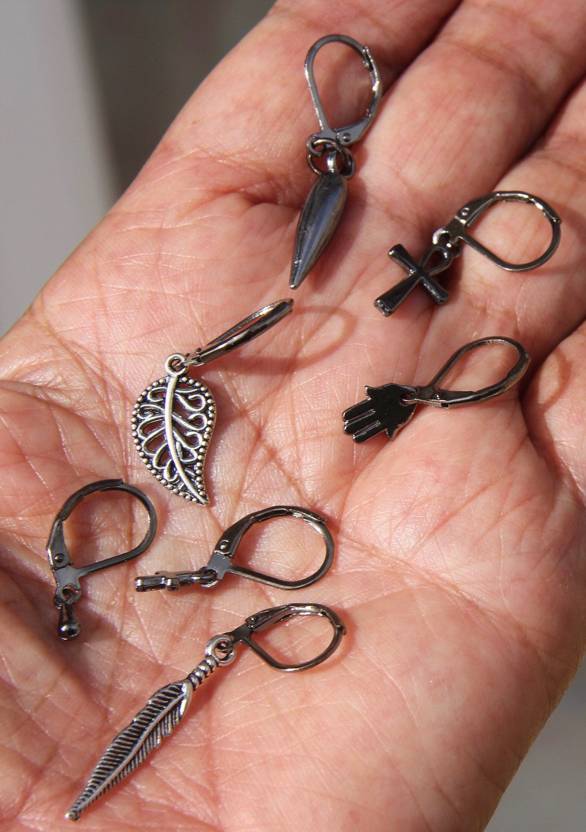 Pirate Earringmen Silver Earringshoop Earringssilver Hoop Etsy