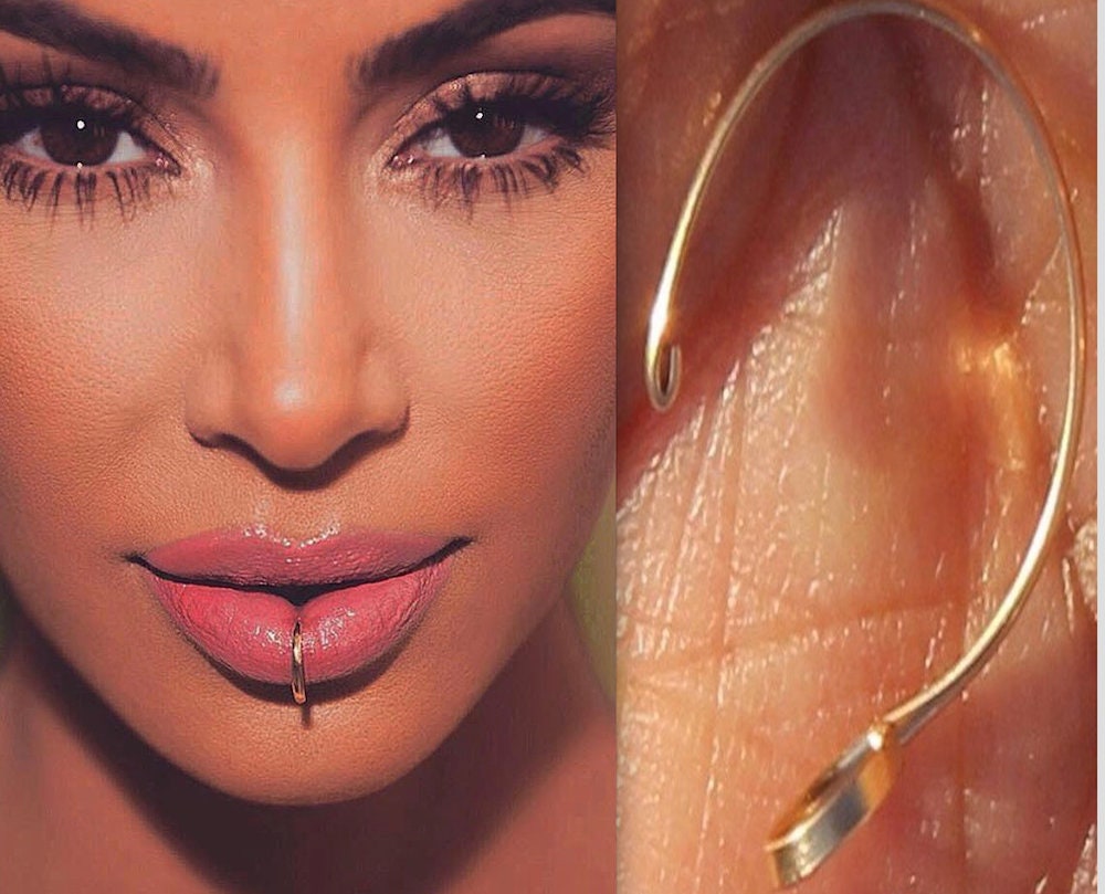 Fake Lip Ring Lip Ring Gold Fake Lip Piercing Fake Lip Etsy Australia