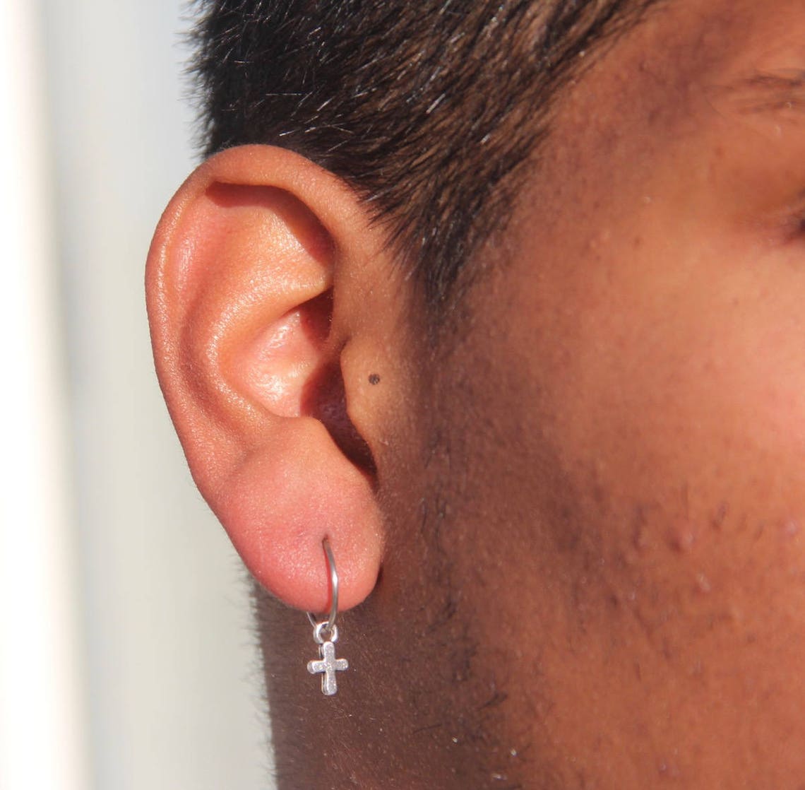 Men Dangle EarringMen Silver EarringsHoop EarringsSilver Etsy