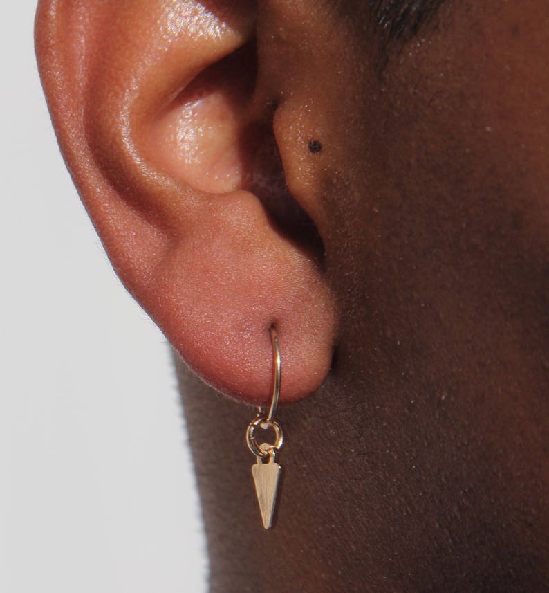 Men Dangle Earring-Men Gold Earrings Hoop Earrings-Gold Hoop Earrings-Gold Filled-Cartilage Hoop-Earrings For Men-Mens Hoop Earring-Mens