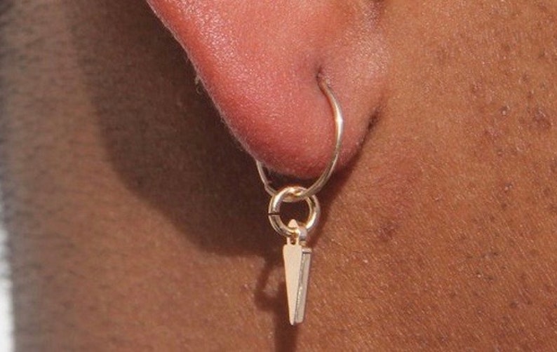 Men Dangle Earring-Men Gold Earrings Hoop Earrings-Gold Hoop Earrings-Gold Filled-Cartilage Hoop-Earrings For Men-Mens Hoop Earring-Mens