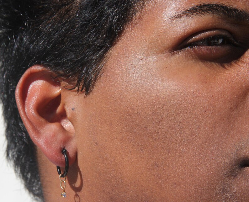 Men Dangle EarringsMen Silver EarringsHoop EarringsSilver Etsy