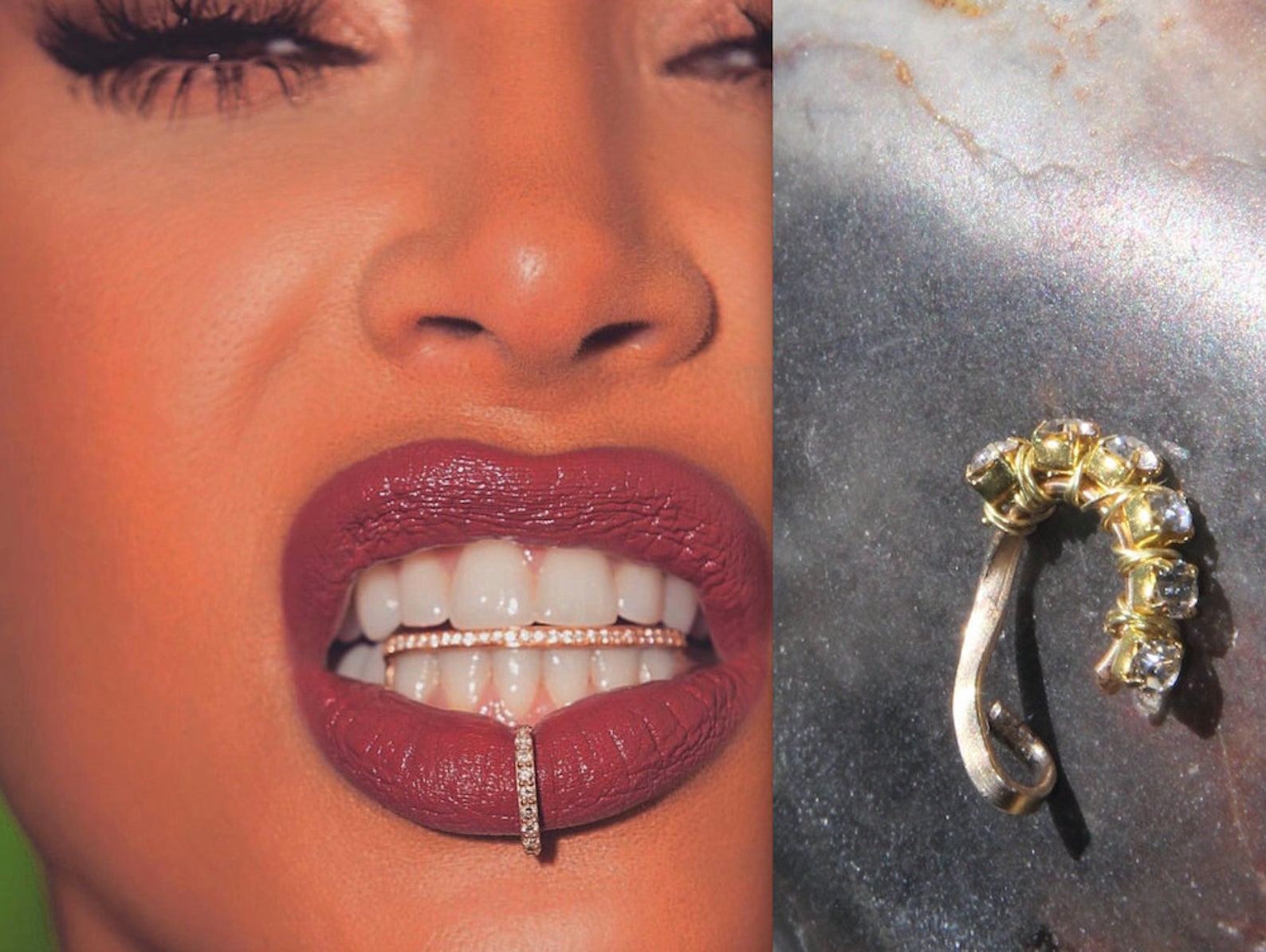 Gold Faux Lip Ring Lip Ring Gold Fake Lip Piercing Fake Etsy