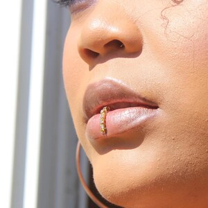 Gold Faux Lippenring Lippenring Gold Gefalschte Etsy