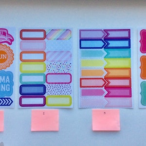 Planer Essentials - Färgglada Planner Stickers, Sidflaggor, Etiketter