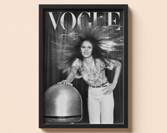 Pôster vintage "Choque Elétrico" da Vogue | Arte de parede para pessoas ricas | Impressão de revista de moda retrô