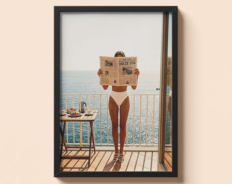 Impressão La Dolce Vita | Pôster Vintage de Dinheiro Antigo | Arte do Estilo de Vida da Riviera Italiana