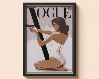 Impressão da Revista Vogue | Pôster de Moda Vintage, Dinheiro Antigo (Download Digital)