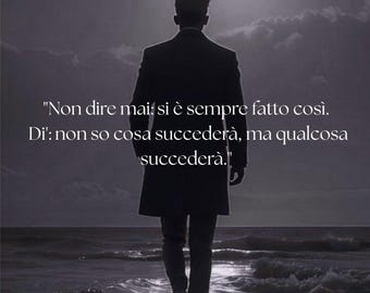 Poster Motivazionale Italiano | Non So Cosa Succederà, Ma Qualcosa Succederà | Crescita Personale | Stampa Motivazionale Minimal |