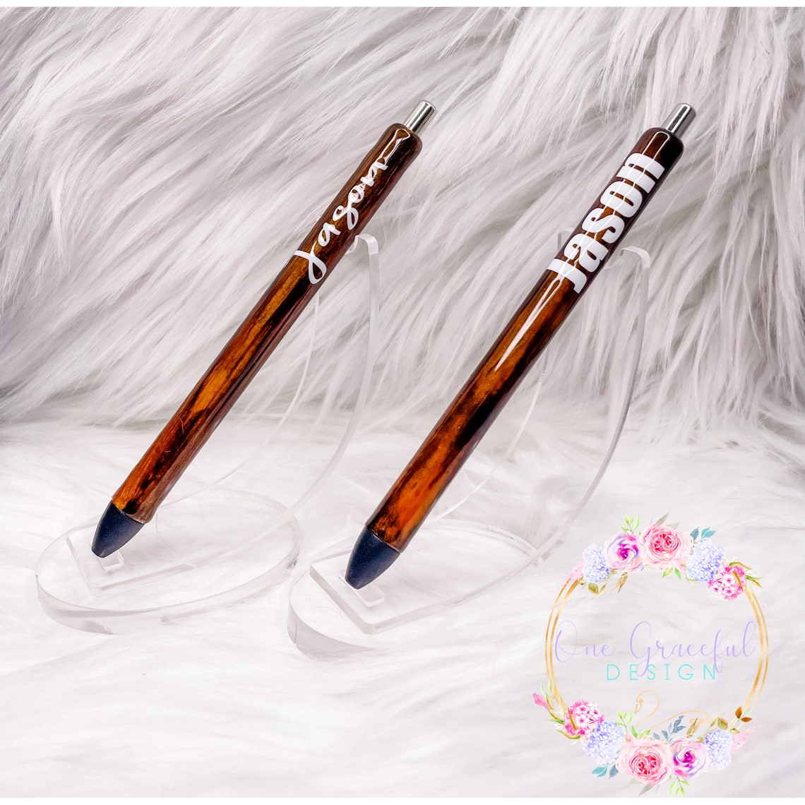 Wood Grain Pen Gift for Him Personalized Pen Gift Etsy