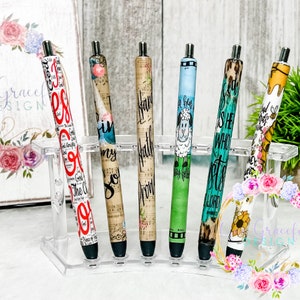 Scripture Pens, Epoxy pens, Religious Pens, Religious gifts, Christian gifts, Christianity, Office Supply, Bible Study Supply, Bible Pens