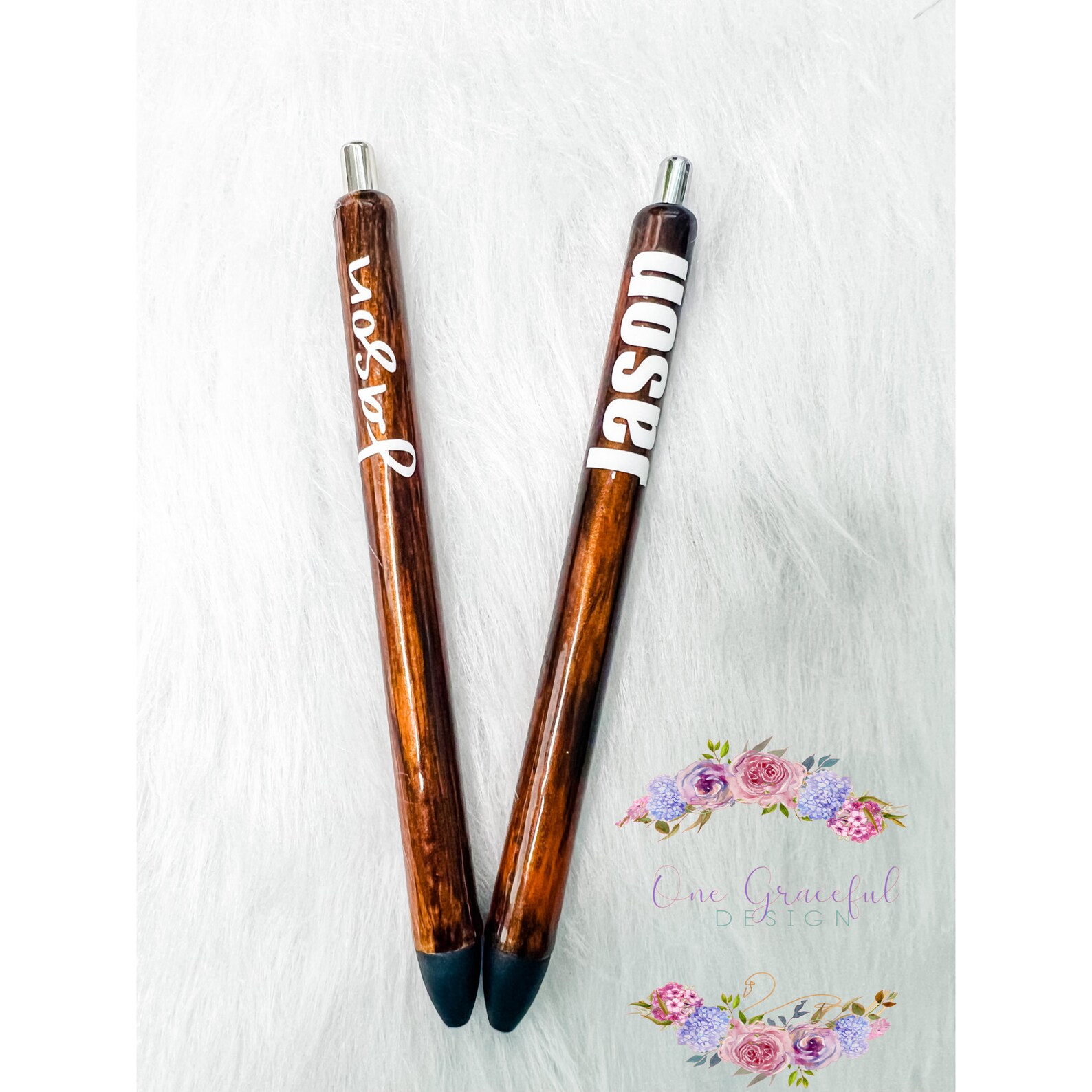 Wood Grain Pen Gift for Him Personalized Pen Gift Etsy
