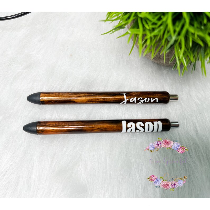 Wood Grain Pen Gift for Him Personalized Pen Gift Etsy