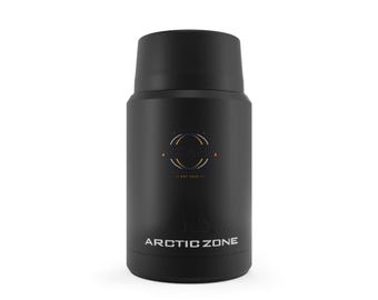 Almacenamiento de alimentos aislado con el logotipo de Alcania III Titan Copper