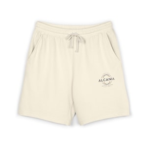 Lekkie, polarowe spodenki dresowe AlCania Logo, unisex, barwione w masie