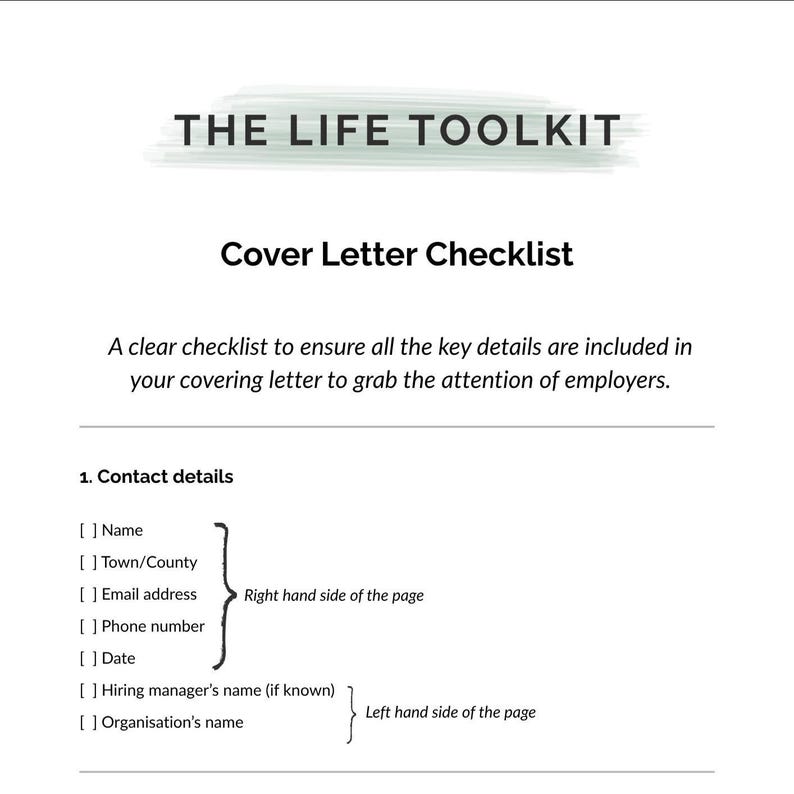 Cover Letter Template - Editable in Canva - Professional Layout - Etsy UK