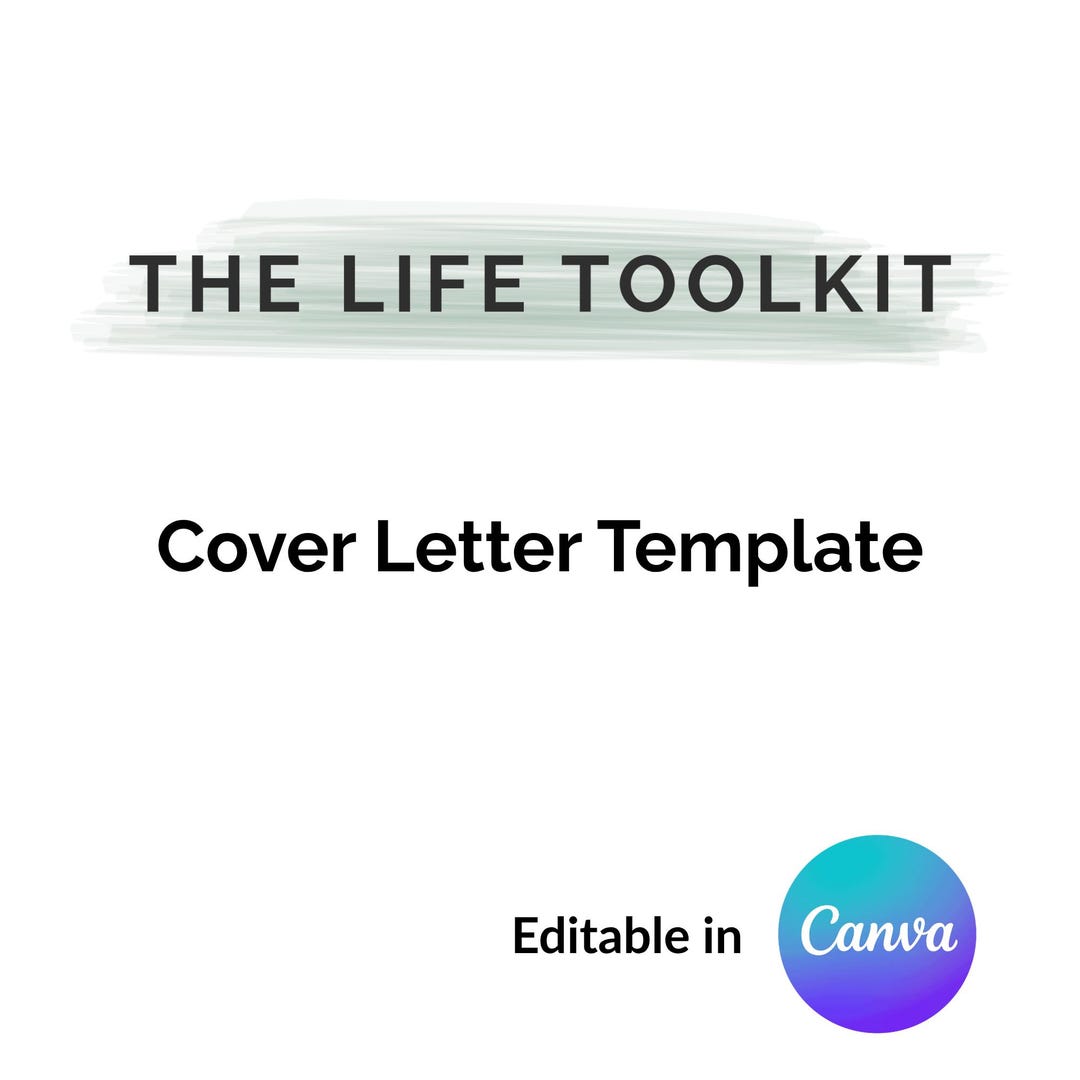 Cover Letter Template Editable in Canva Professional Layout Etsy UK