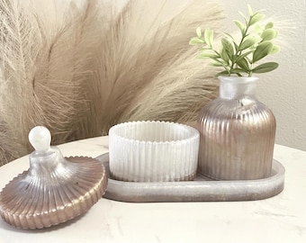 Resin Tray Set, Vanity Organizer, Jewelry Storage, Modern Home Decor