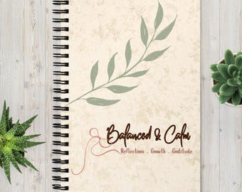 Elegantes minimalistisches Spiralnotizbuch – Journal für Fokus & Entspannung