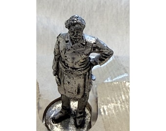 Pieza de ajedrez de plata de la Guerra Civil de Robert E. Lee de Franklin Mint, nueva, caja abierta.