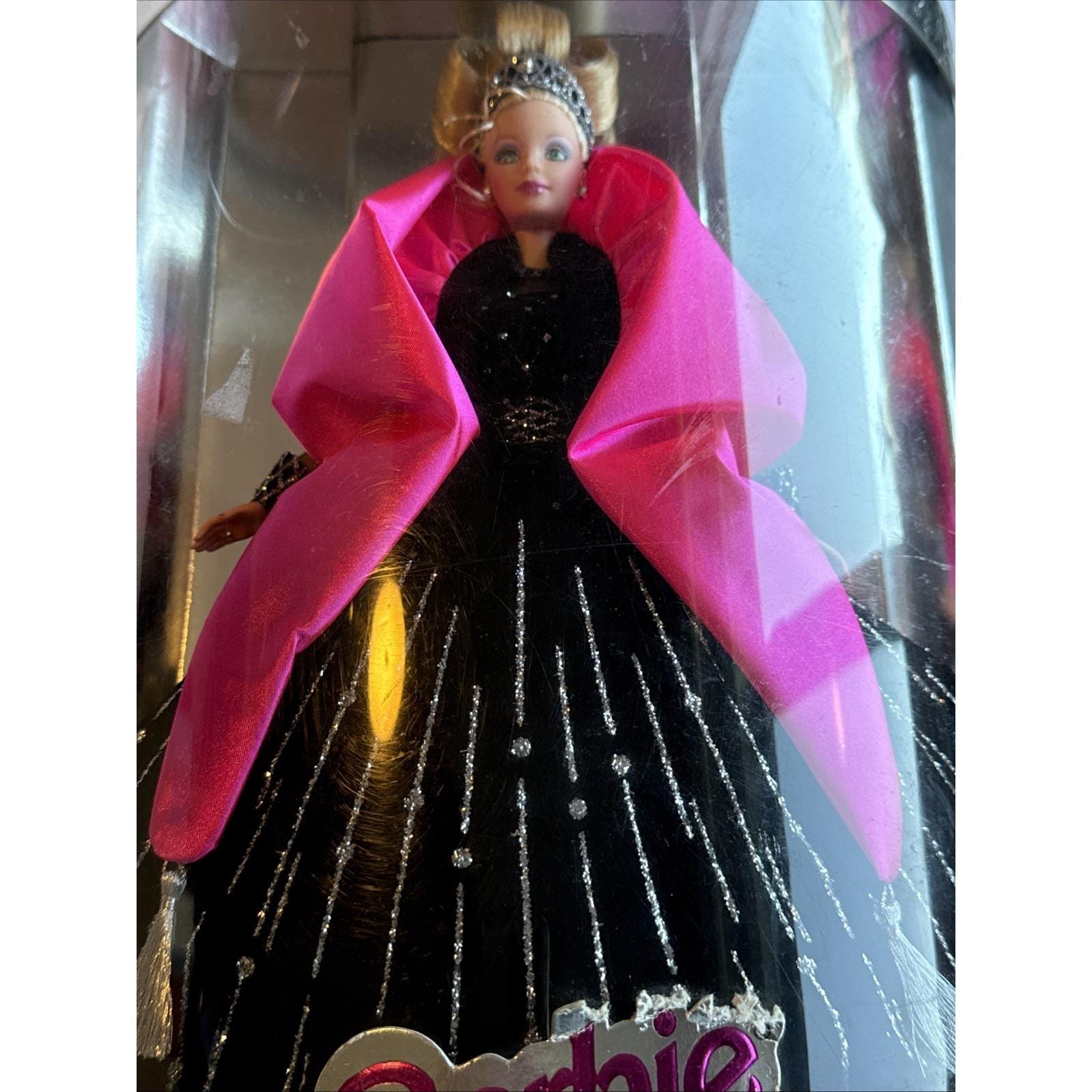 Barbie in Black Dress With Pink Shawl - Etsy