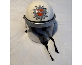 Vintage West German Niedersachsen Motorcycle Helmet White #83