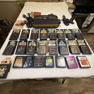 Vintage Atari 2600 CX-2600A Console 24 Games Controllers Manuals Tested Works